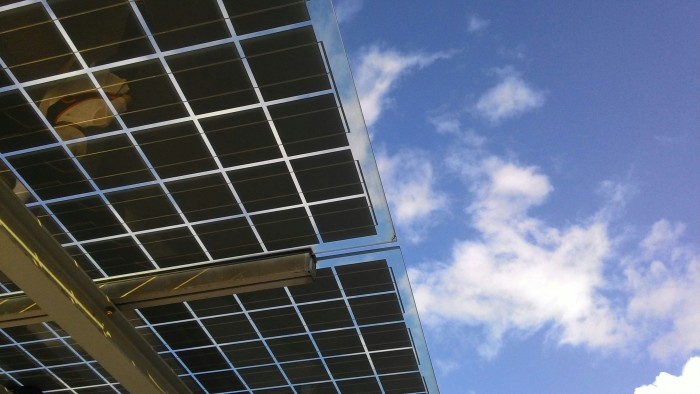 solar panel and sky